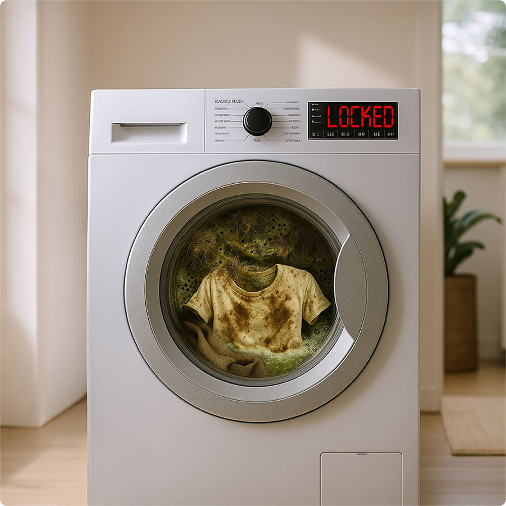 Dirty washing machine buildup