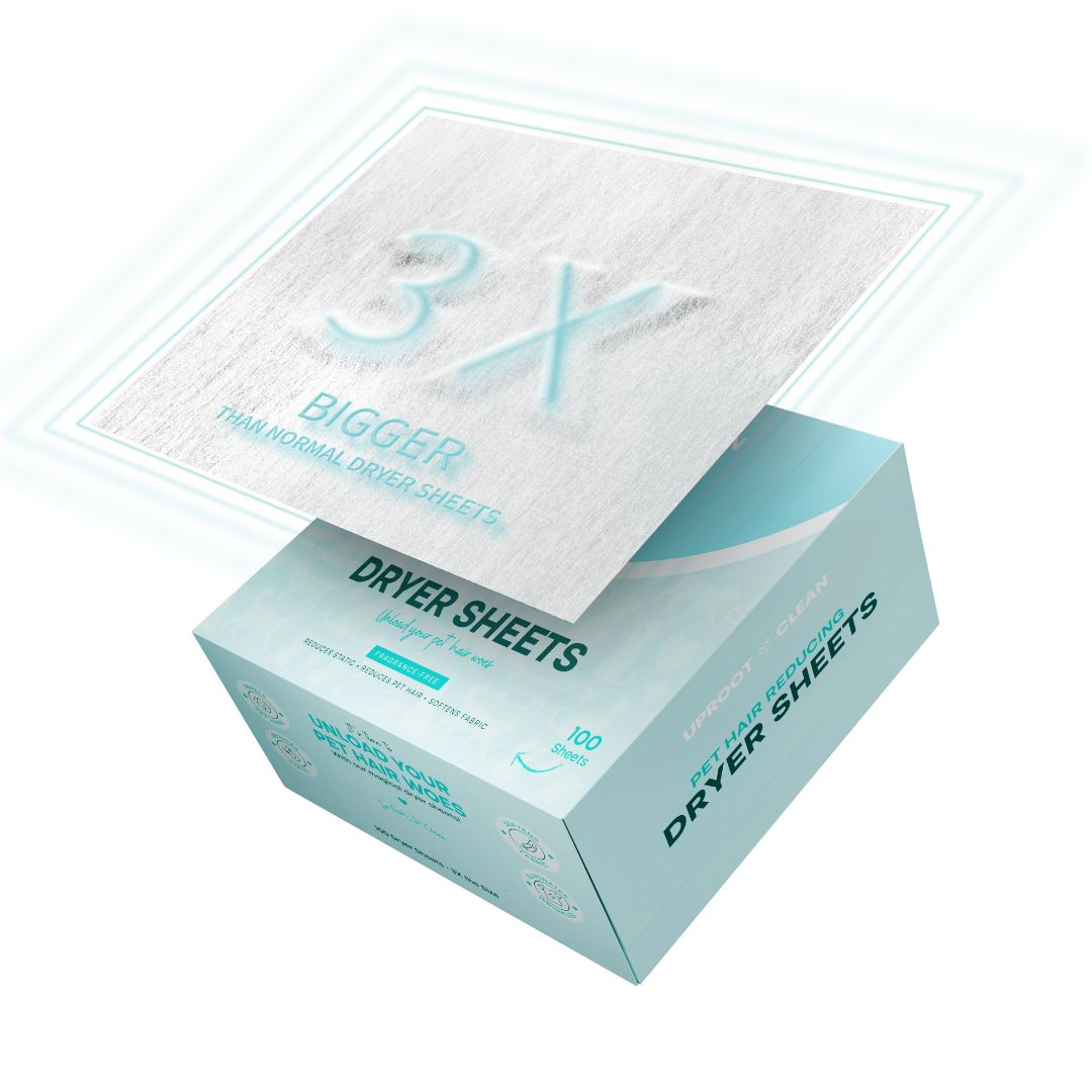 Pet Hair Dryer Sheets, 100 Count Uproot Clean